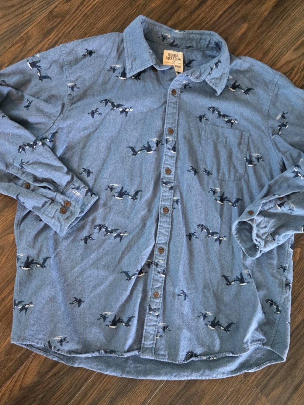 BLAKE SHELTON by LANDS END Men's Cotton Flannel Shirt NWOT/SIZE XXL